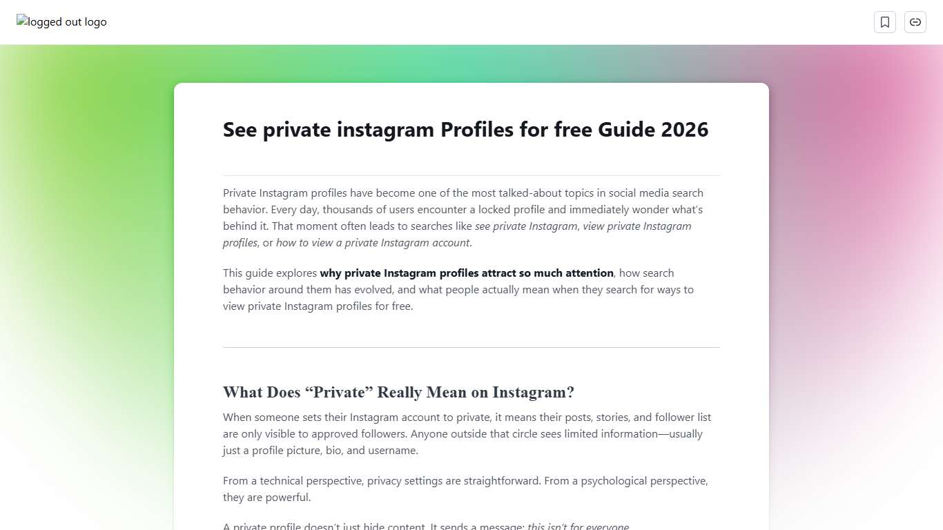 See private instagram Profiles for free Guide 2026 | Scribe